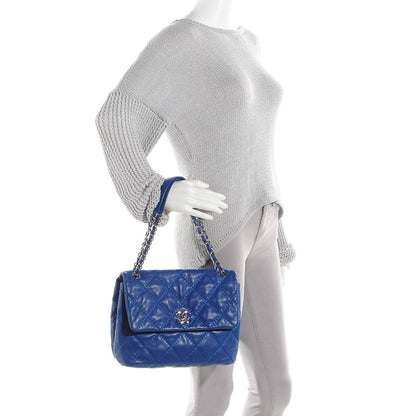 Chanel Calfskin Small Love Me Tender Flap Blue 2 of 8