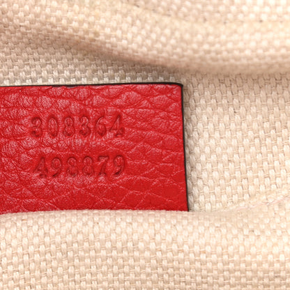 Gucci Pebbled Calfskin Small Soho Disco Bag Tabasco Red 7 of 13