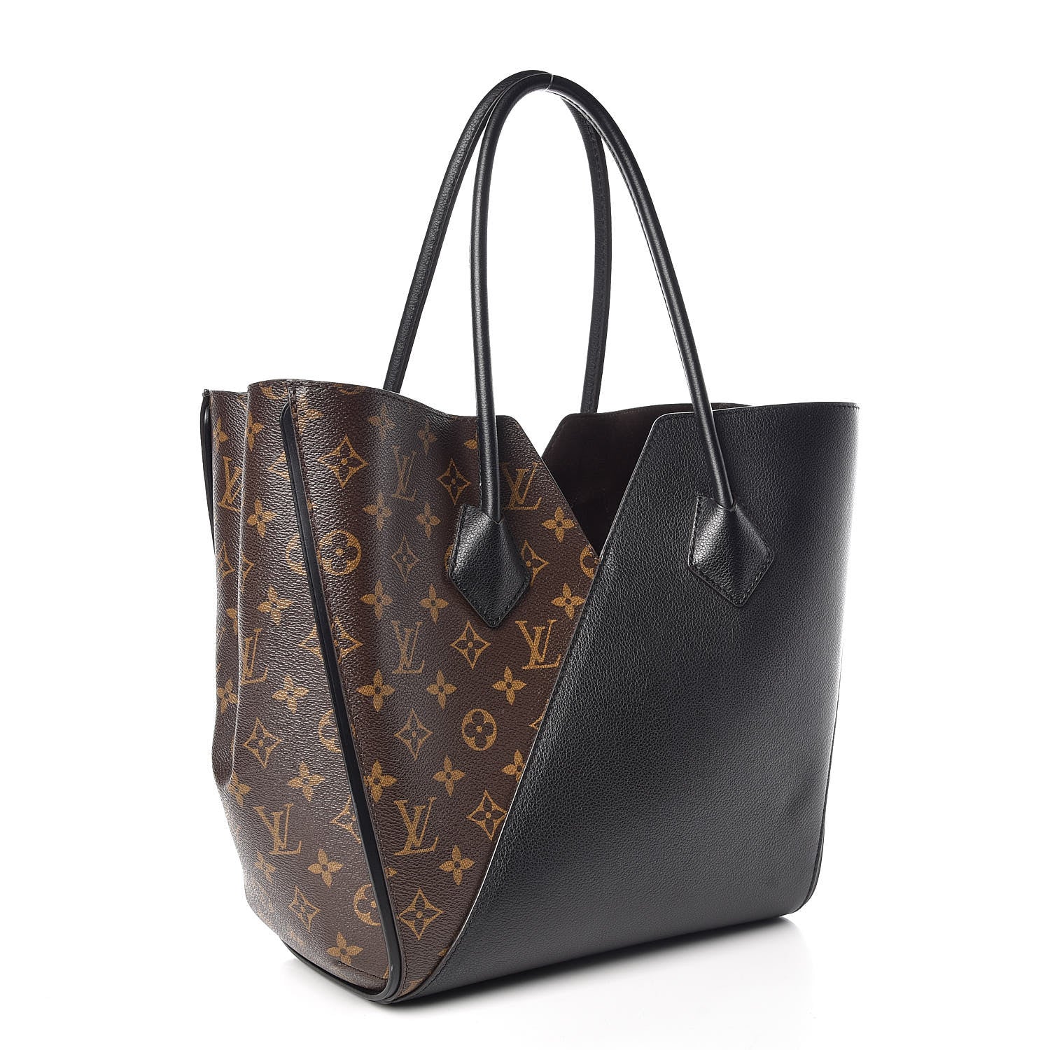 Louis Vuitton Calfskin Monogram Kimono Tote Black 3 of 9