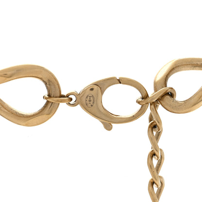 Chanel CC Oversized Padlock Necklace Gold Silver 4 of 4
