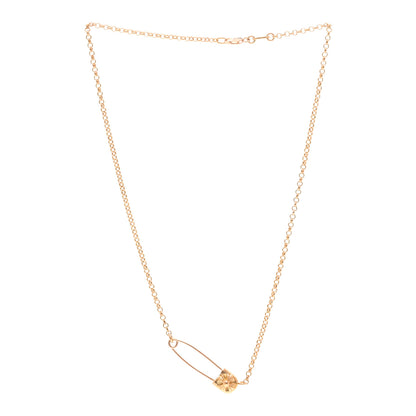Chrome Hearts 22K Yellow Gold Safety Pin Chain Necklace 3 of 5
