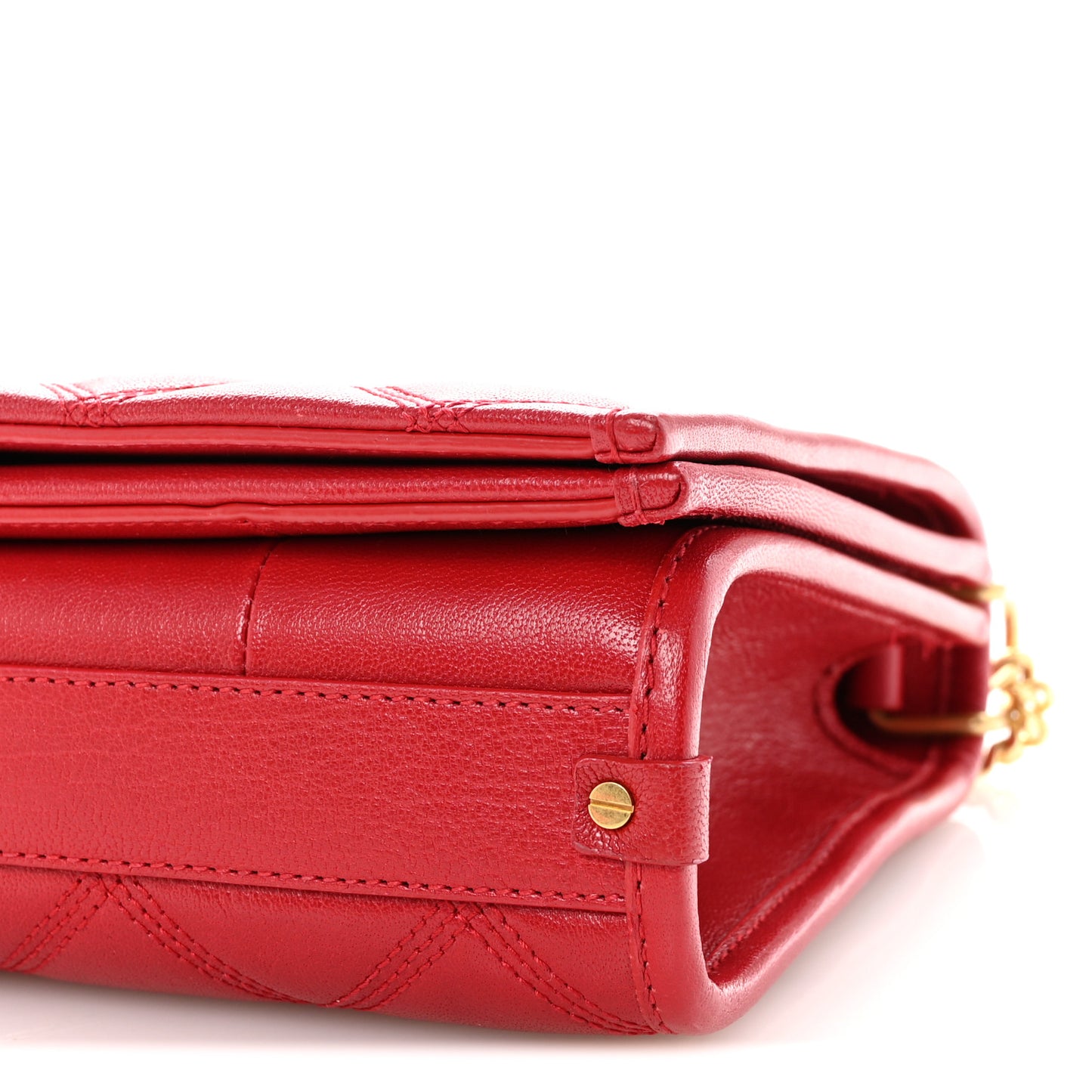 Lambskin Quilted Mini Becky Chain Bag Rouge Eros