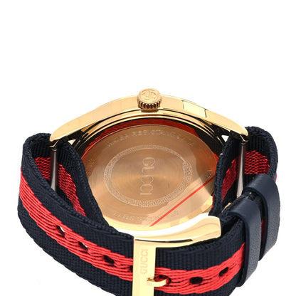 Gucci Stainless Steel Nylon 38mm Le Marche Des Merveilles Bee Quartz Watch Navy 4 of 5
