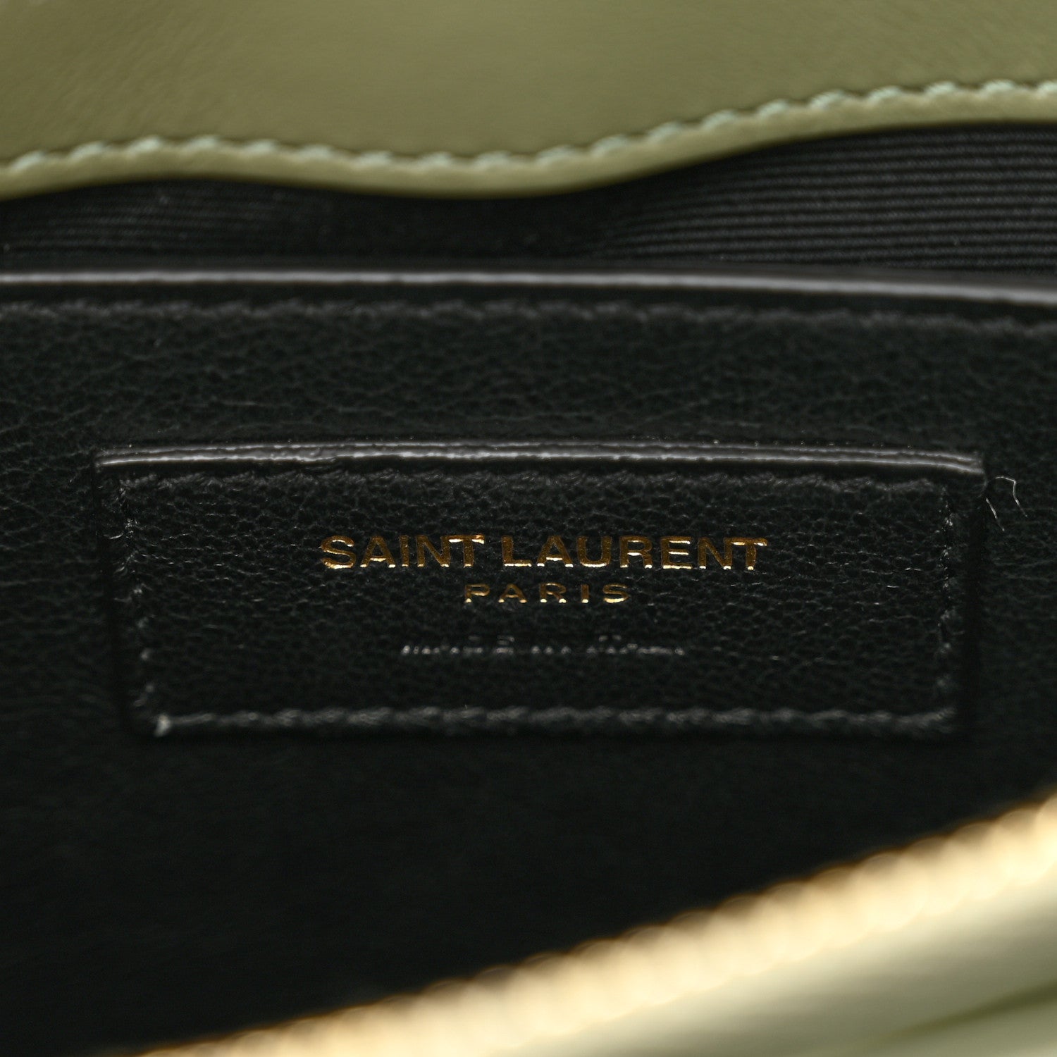 Saint Laurent Calfskin Y Quilted Monogram Small Loulou Chain Satchel Light Sage 9 of 11