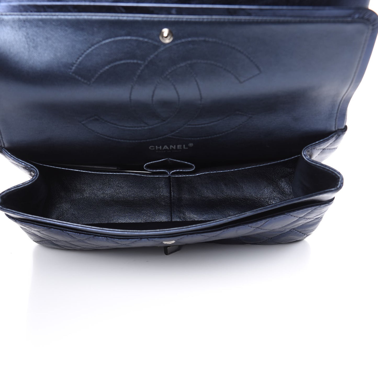 Metallic Aged Calfskin Quilted 2.55 Reissue 227 Flap Blue