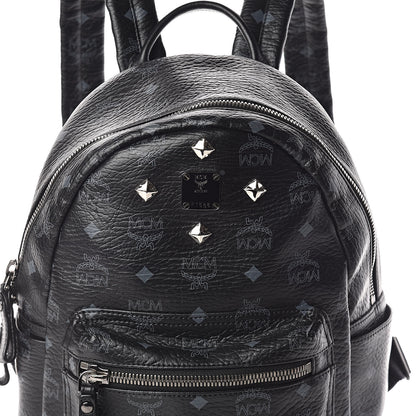 MCM Visetos Studded Small Stark Backpack Black 7 of 9
