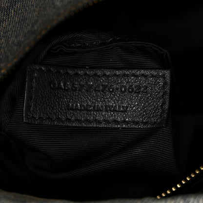 Saint Laurent Denim Quilted Small Loulou Puffer Monogram Chain Satchel Blue Cinnamon 7 of 11