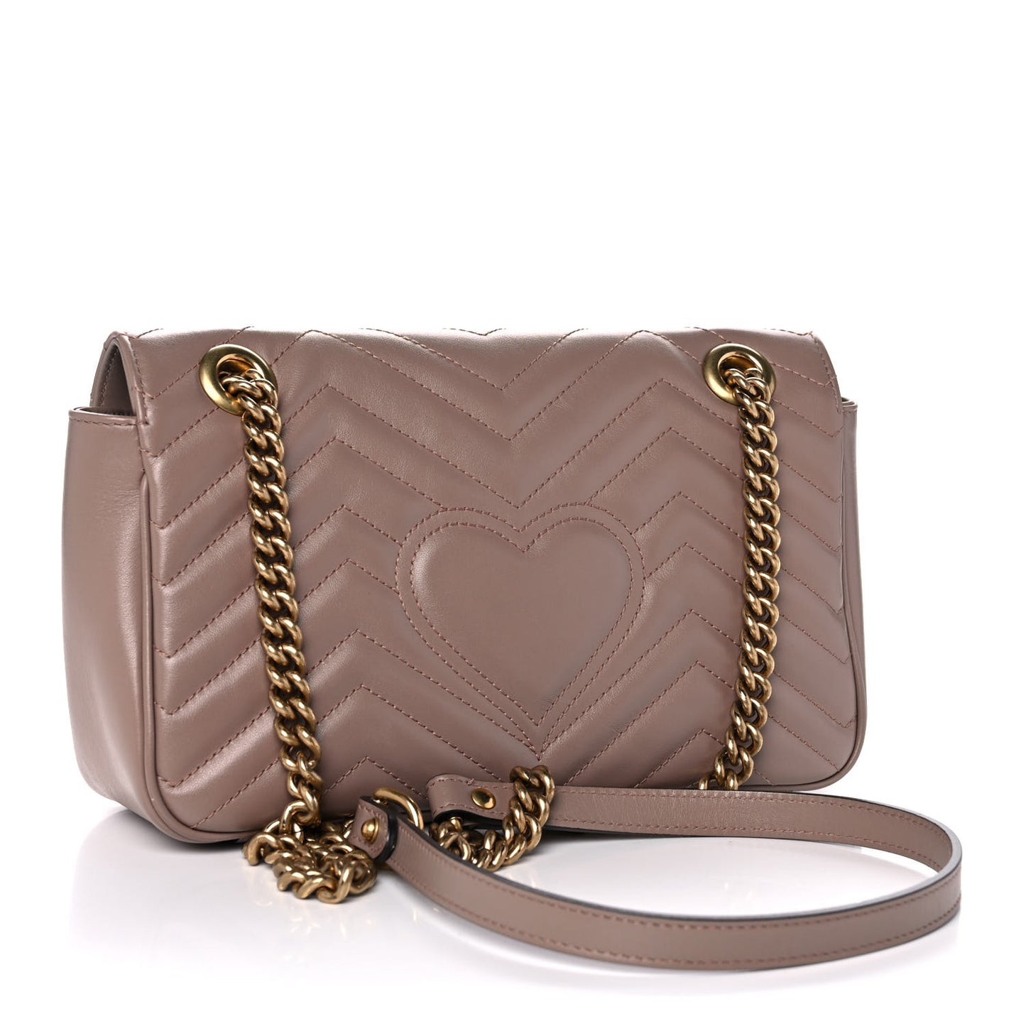 Calfskin Matelasse Small GG Marmont Shoulder Bag Porcelain Rose