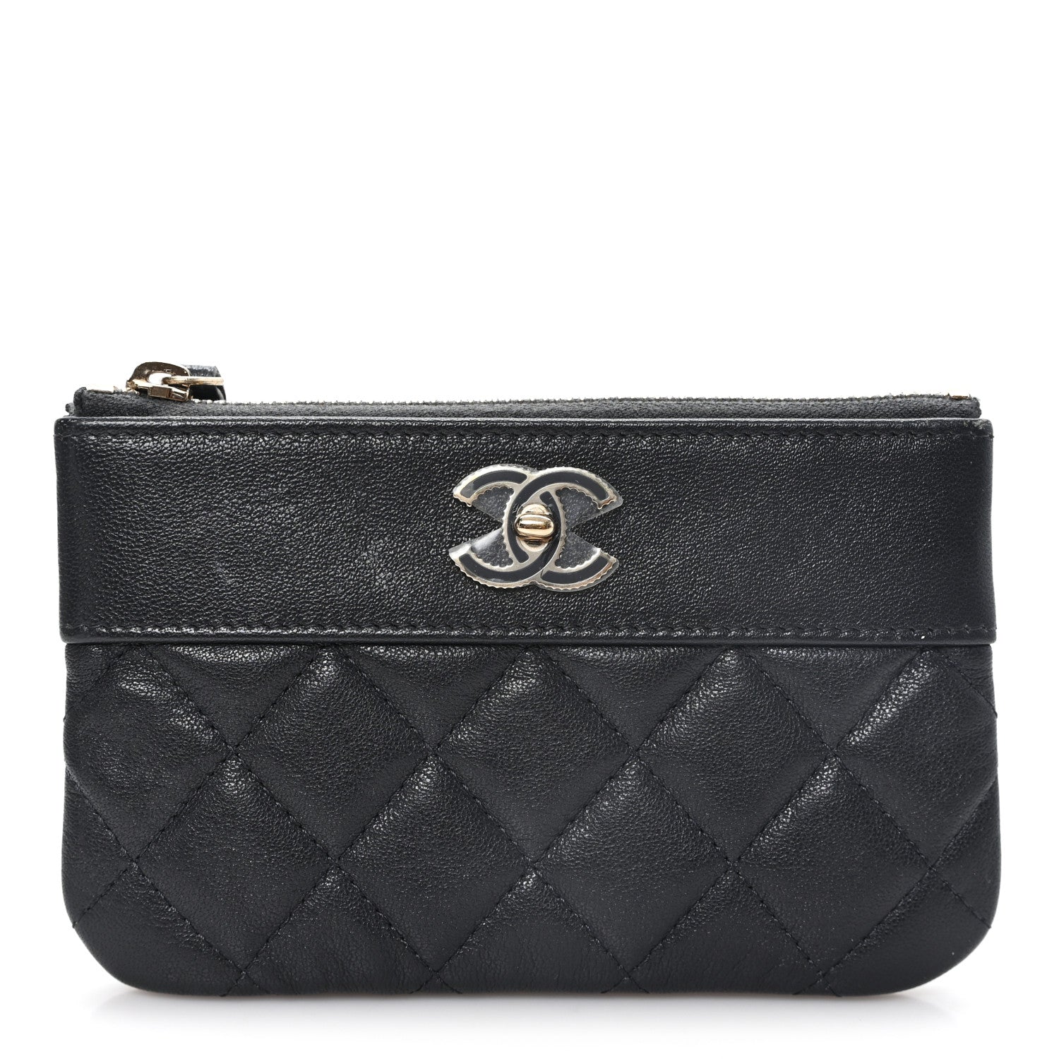 Chanel Caviar Quilted Small Vintage Mademoiselle Cosmetic Case Black 1 of 8