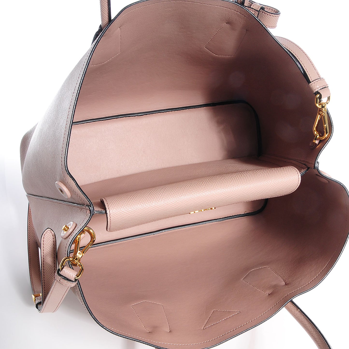 Saffiano Cuir Double Bag Cammeo