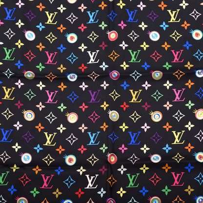 Louis Vuitton Silk Multicolor Eye Love Scarf Black 3 of 4