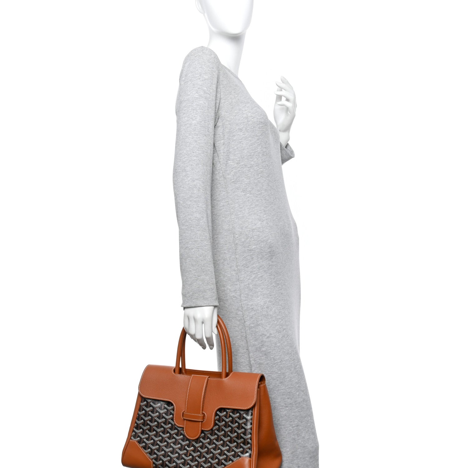 Goyard Goyardine Saigon Tote Black Gold 2 of 9