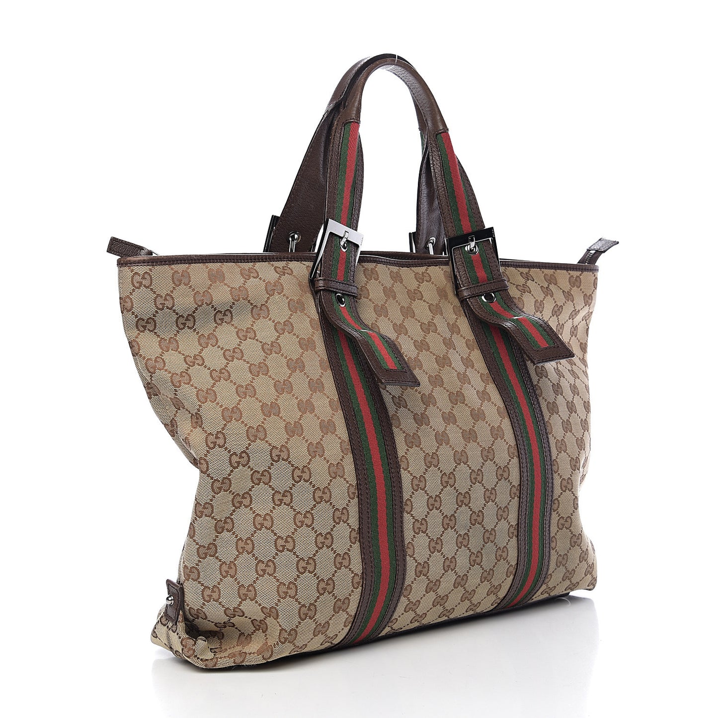 Monogram Web Large Joy Tote Dark Brown