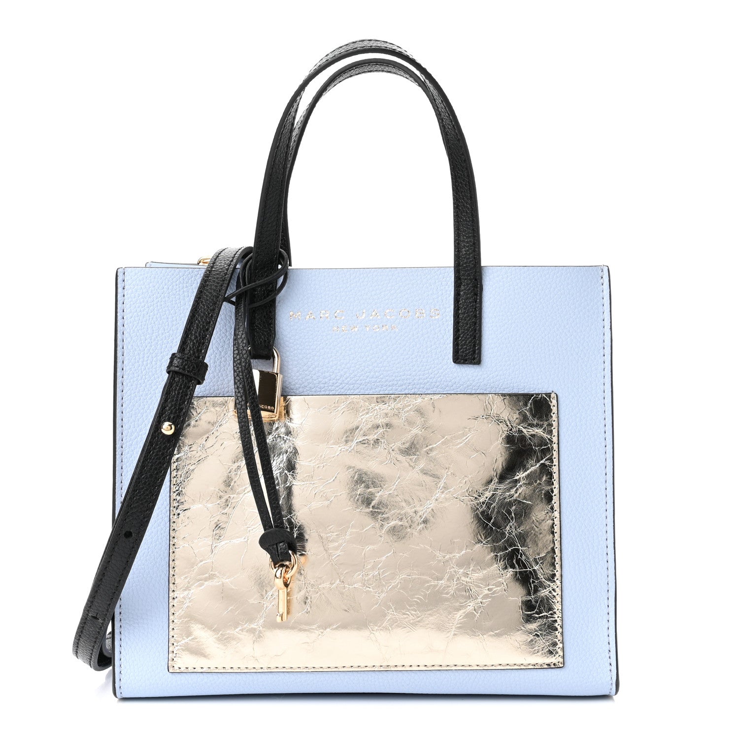 Marc Jacobs Calfskin Mini Grind Tote Bag Blue 1 of 8