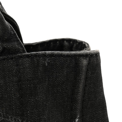 Prada Denim Small Logo Tote Black 16 of 22