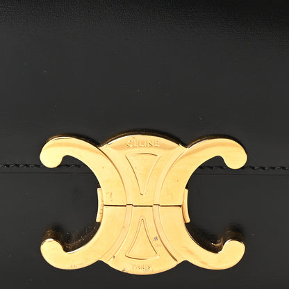 Celine Shiny Calfskin Triomphe Shoulder Bag Black 8 of 10