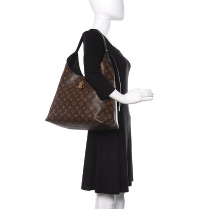 Louis Vuitton Monogram Flower Hobo Black 2 of 14