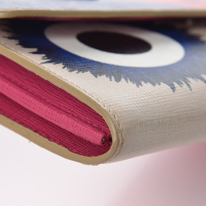 Fendi Vitello Elite Crystal Eye Monster Simply Continental Wallet Bellini Multicolor 9 of 12
