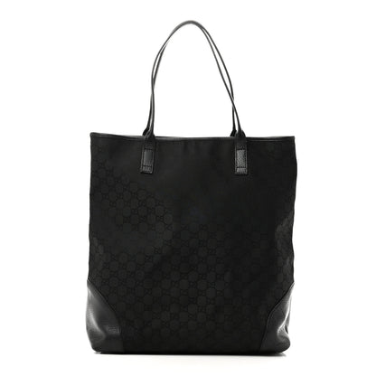 Gucci Canvas Monogram Shopping Tote Black 1 of 10