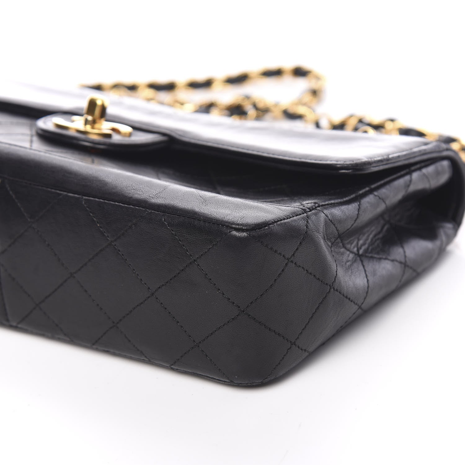 Chanel Lambskin Quilted Medium Single Flap Black 15 of 15