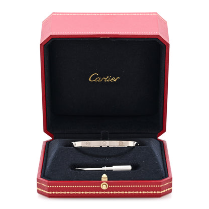 Cartier 18K White Gold Medium LOVE Bracelet 18 7 of 7