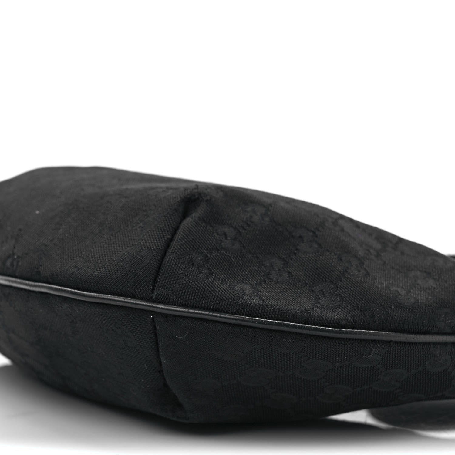 Gucci Monogram Medium Half Moon Hobo Black 9 of 12