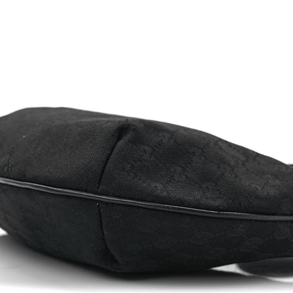 Gucci Monogram Medium Half Moon Hobo Black 9 of 12