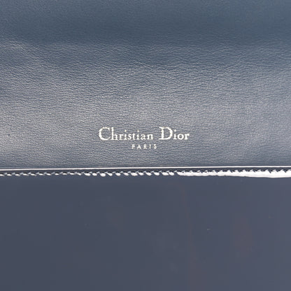 Christian Dior Patent Cannage Lady Dior Clutch Denim Blue 7 of 10