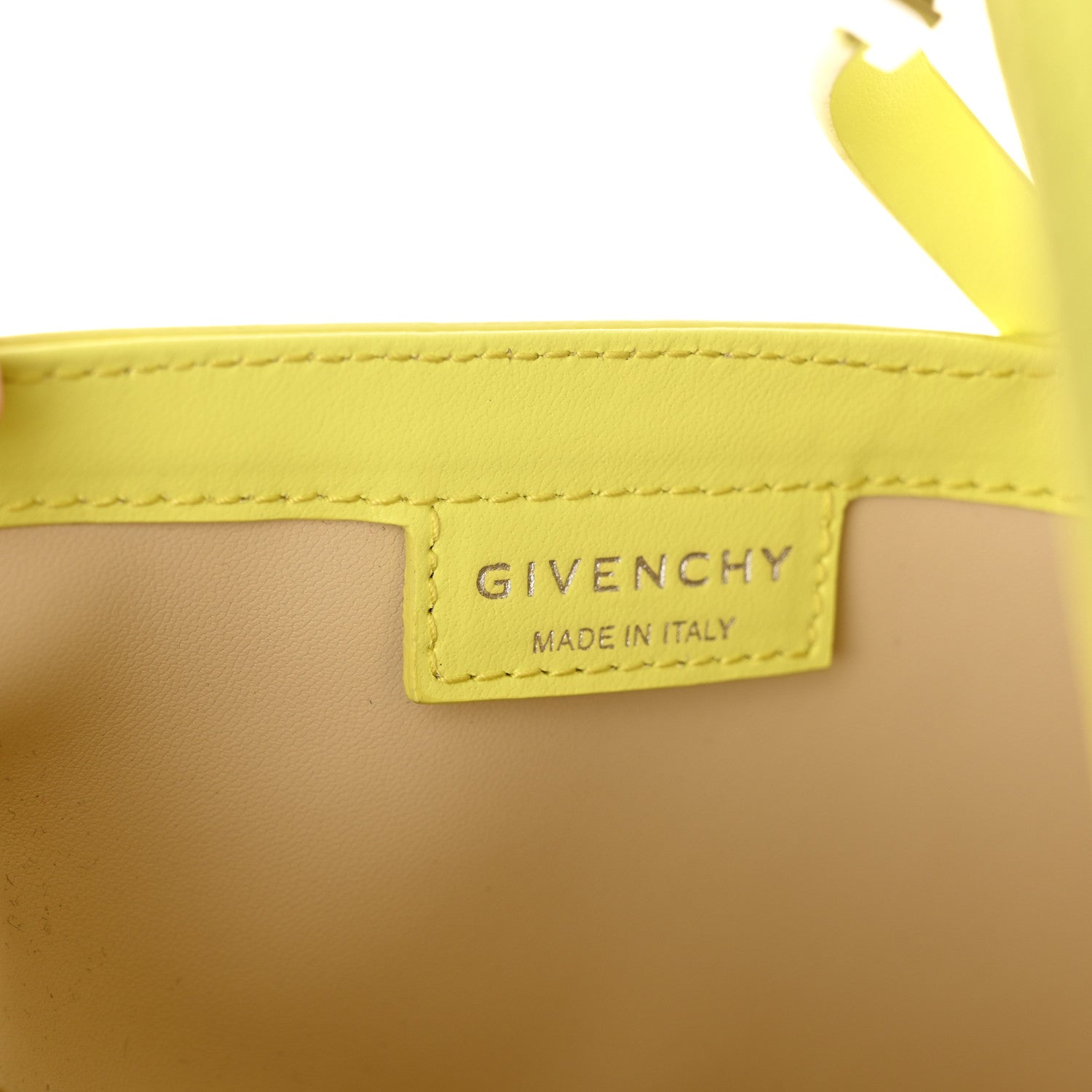 Givenchy Box Calfskin Mini Cut Out Shoulder Bag Neon Yellow 6 of 10
