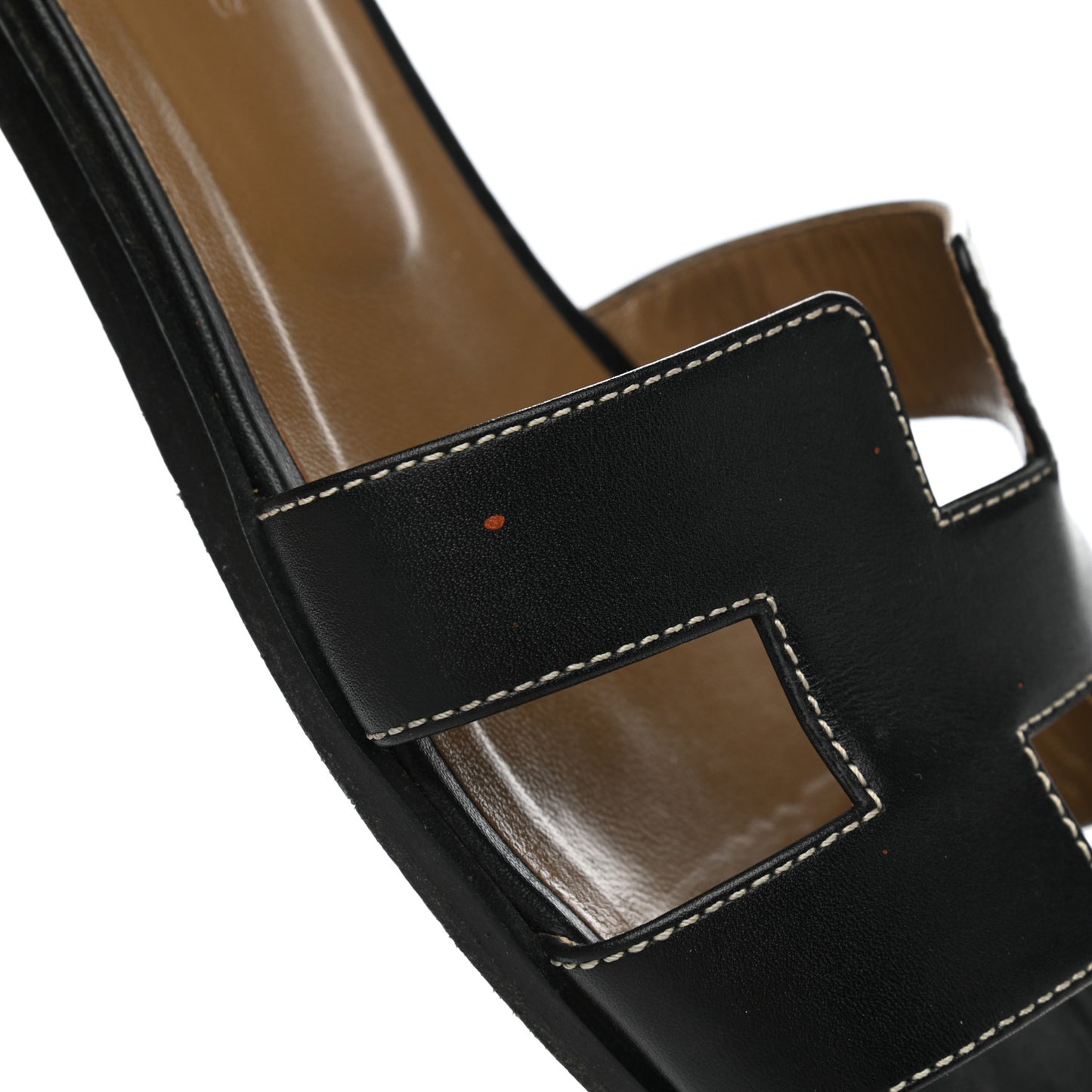 Box Calfskin Oran Sandals 38.5 Black