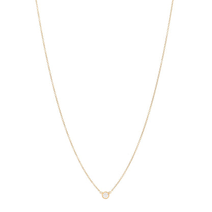 Tiffany 18K Yellow Gold Diamond .14ct Elsa Peretti Diamonds by the Yard Pendant Necklace 1 of 5