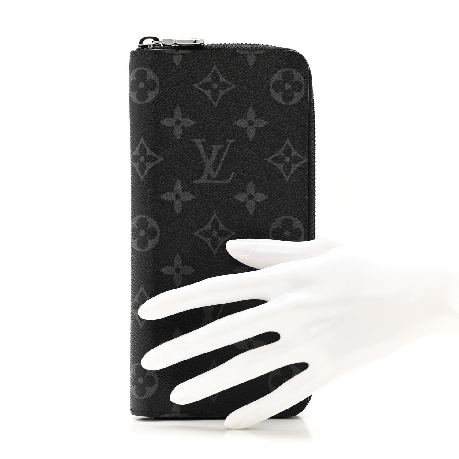 Louis Vuitton Monogram Eclipse Vertical Zippy Wallet 2 of 8