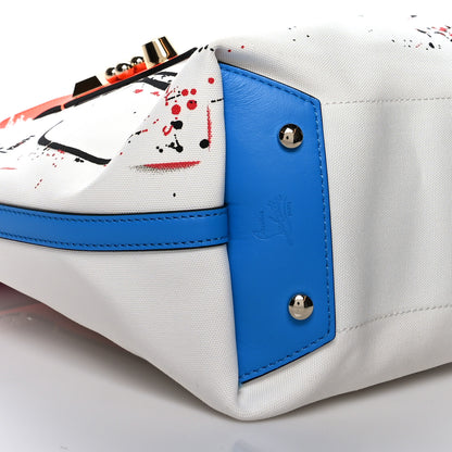 Christian Louboutin Canvas Frangibus Tote White Multicolor 8 of 9
