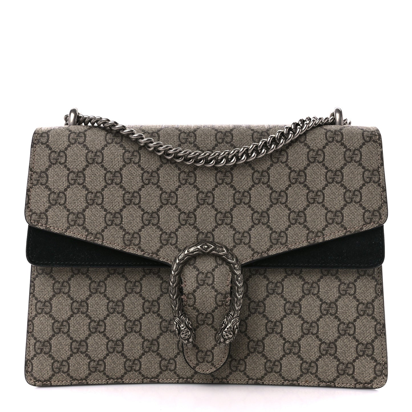GG Supreme Monogram Medium Dionysus Shoulder Bag Black