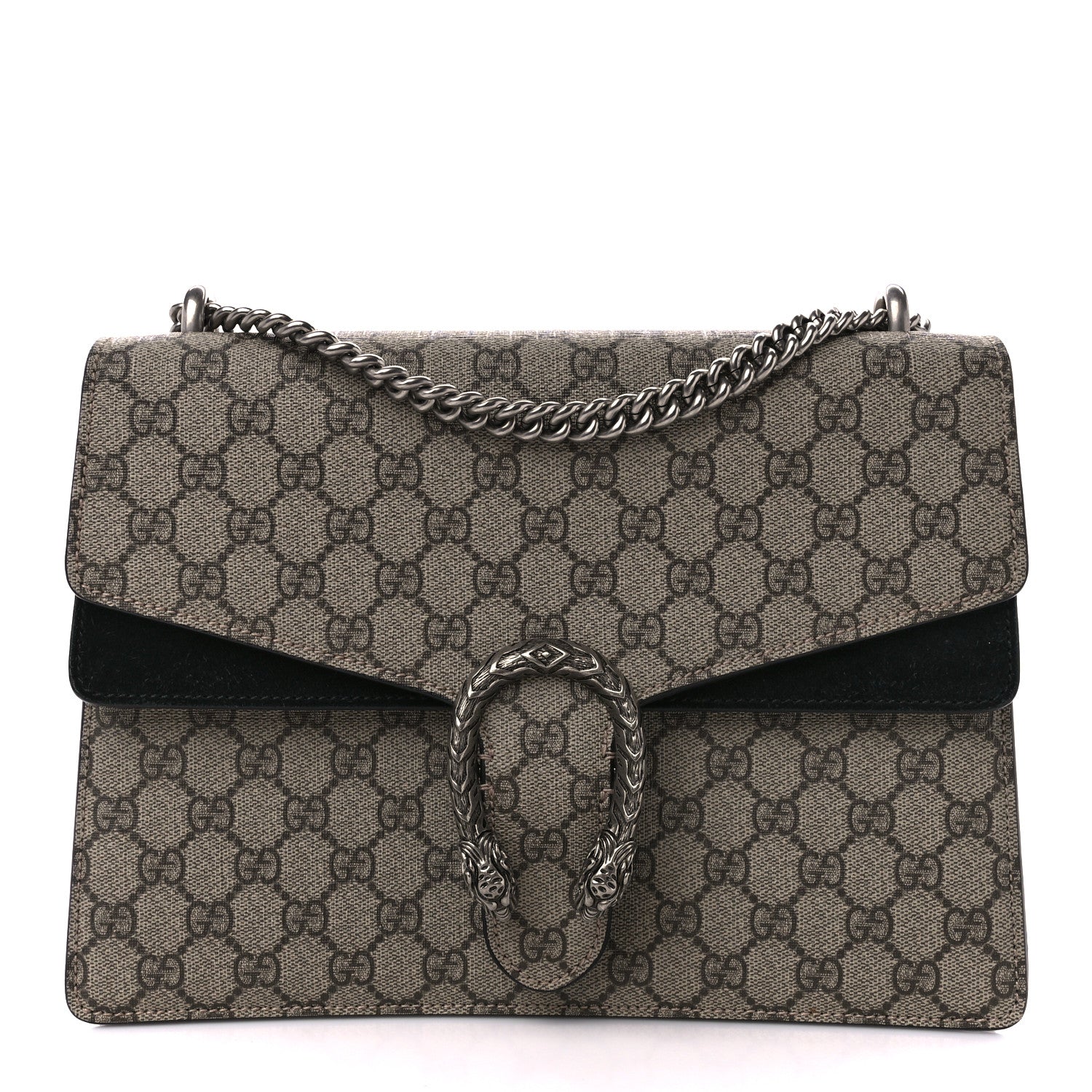 Gucci GG Supreme Monogram Medium Dionysus Shoulder Bag Black 1 of 10