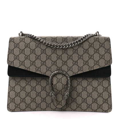 Gucci GG Supreme Monogram Medium Dionysus Shoulder Bag Black 1 of 10