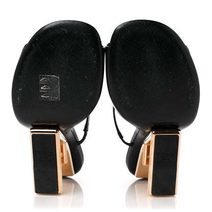 Fendi Calfskin Fendi First 95mm Slide Sandals 38 Black 5 of 10