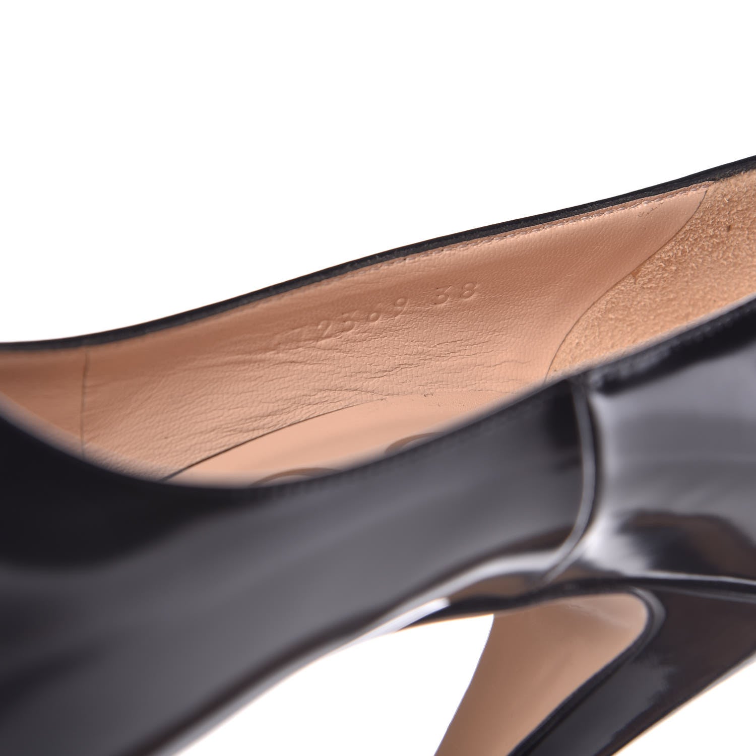 Gucci Polished Calfskin Removable Pearly Bow Elaisa Platform High Heel Pumps 38 Black 8 of 12