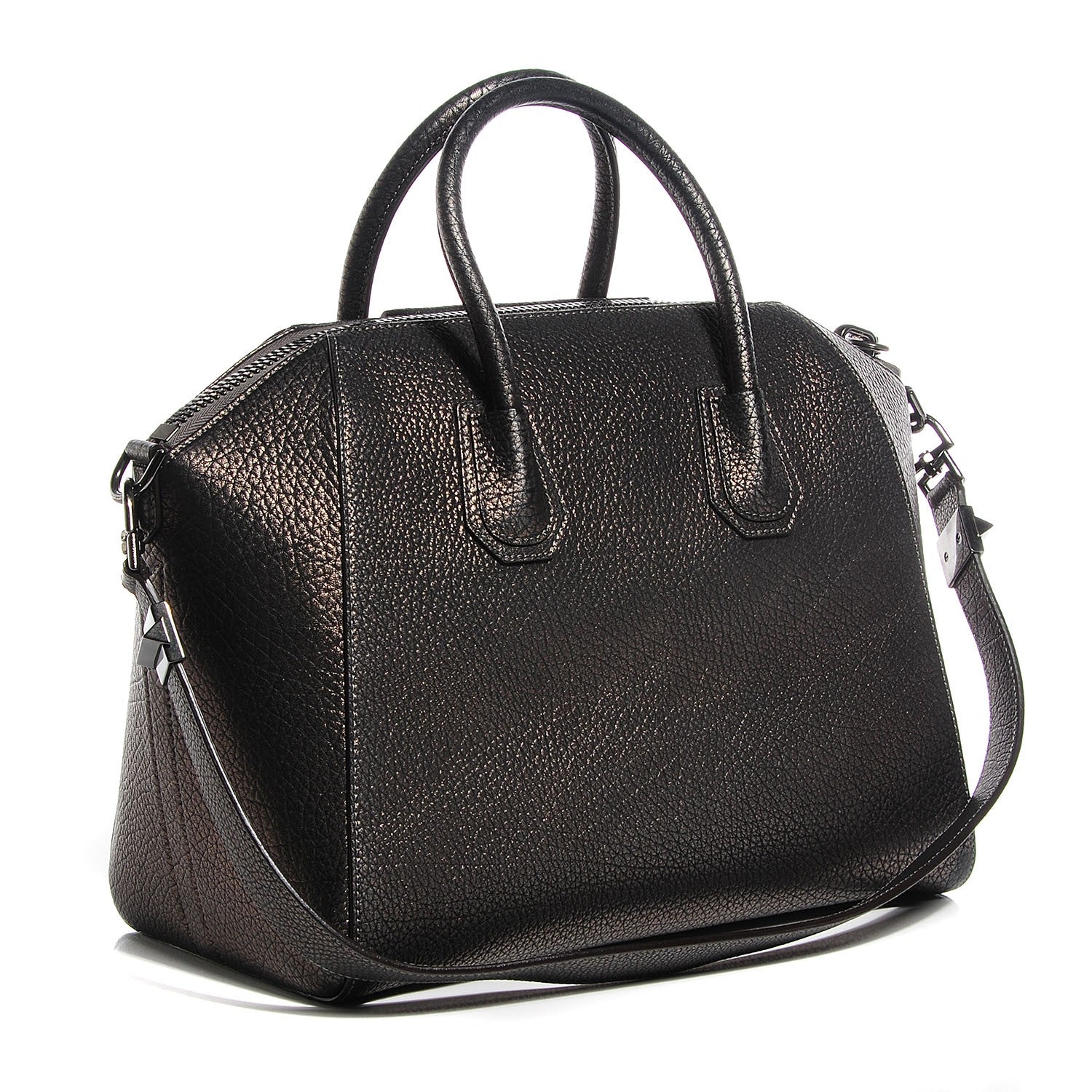 Givenchy Metallic Sugar Goatskin Medium Antigona Gunmetal 3 of 8