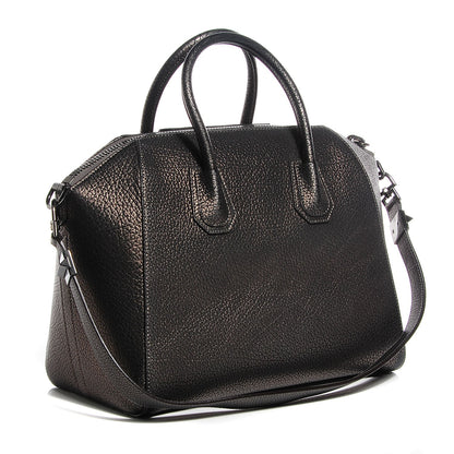 Givenchy Metallic Sugar Goatskin Medium Antigona Gunmetal 3 of 8