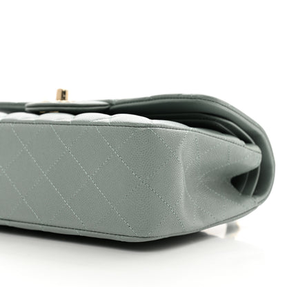 Chanel Caviar Quilted Small Double Flap Grey 10 of 10