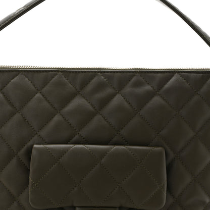 Chanel Calfskin Quilted Coco Mellow Hobo Khaki 8 of 10