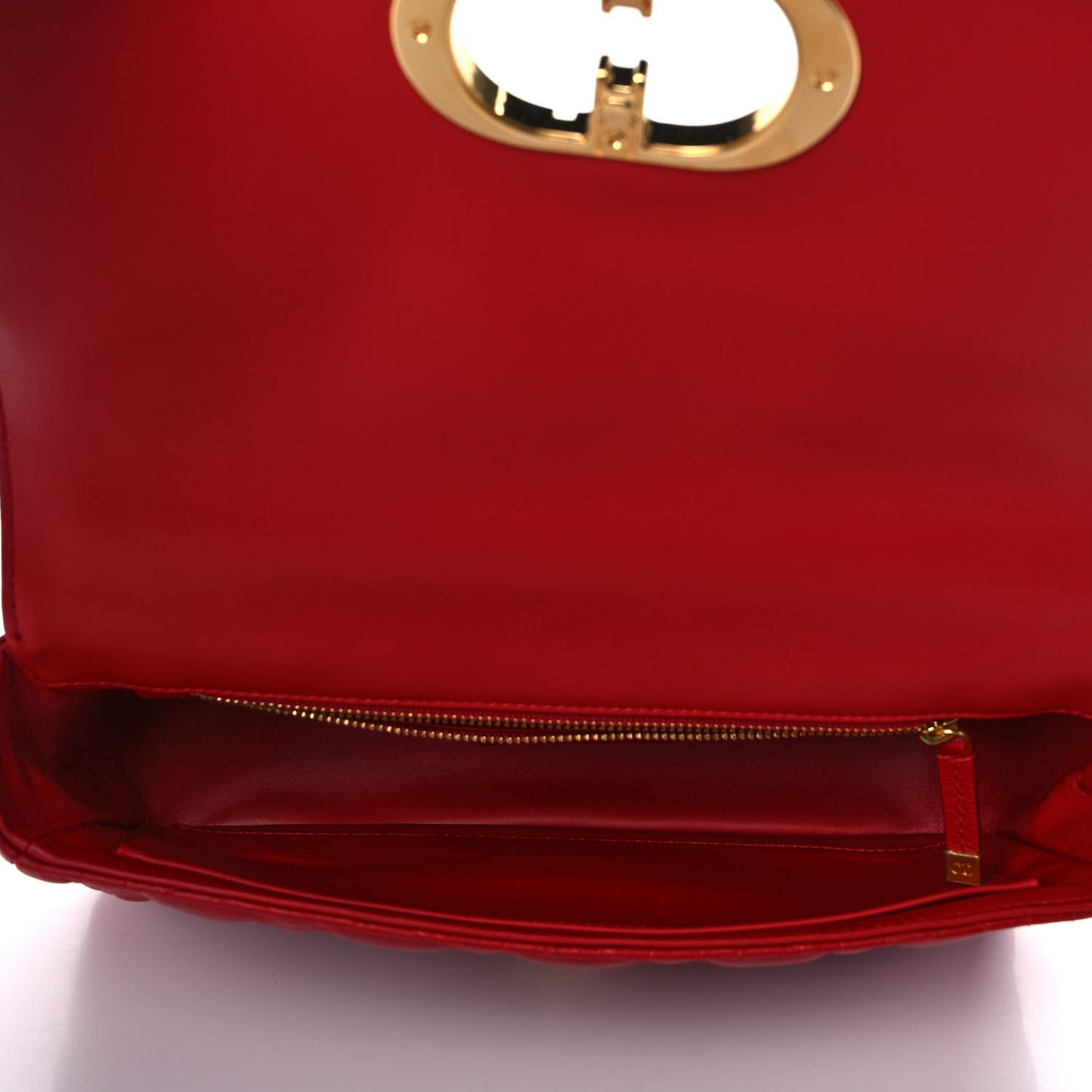 Calfskin Cannage Dioramour Caro Bag Bright Red