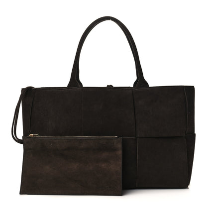Bottega Veneta Suede Maxi Intrecciato Arco Tote Fondente 1 of 10