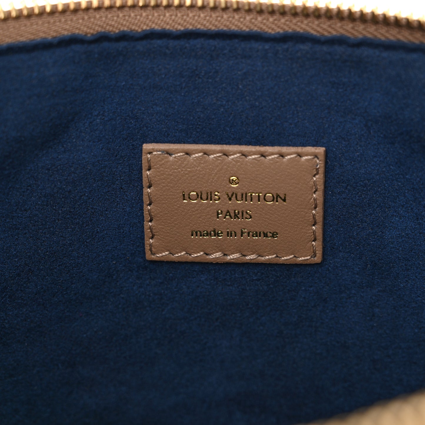 Lambskin Embossed Monogram Coussin PM Taupe