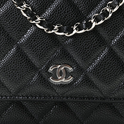 Chanel Caviar Quilted Mini Wallet On Chain WOC Black 10 of 12