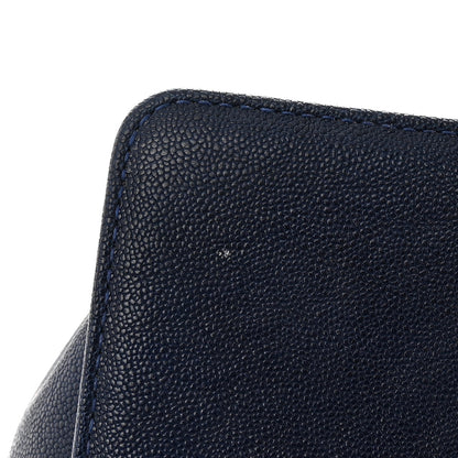 Chanel Caviar Quilted Medium Boy Flap Dark Navy Blue 9 of 9