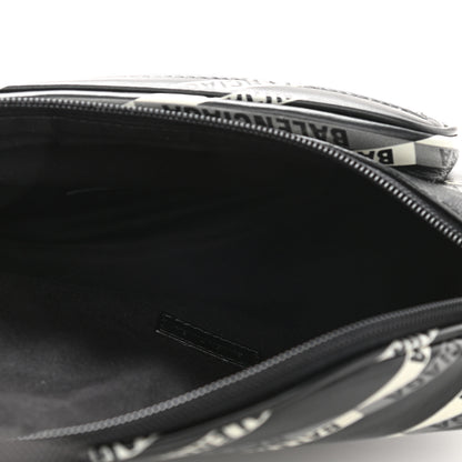 Balenciaga Smooth Calfskin Losange Monogram Explorer Belt Bag Black Grey 5 of 10