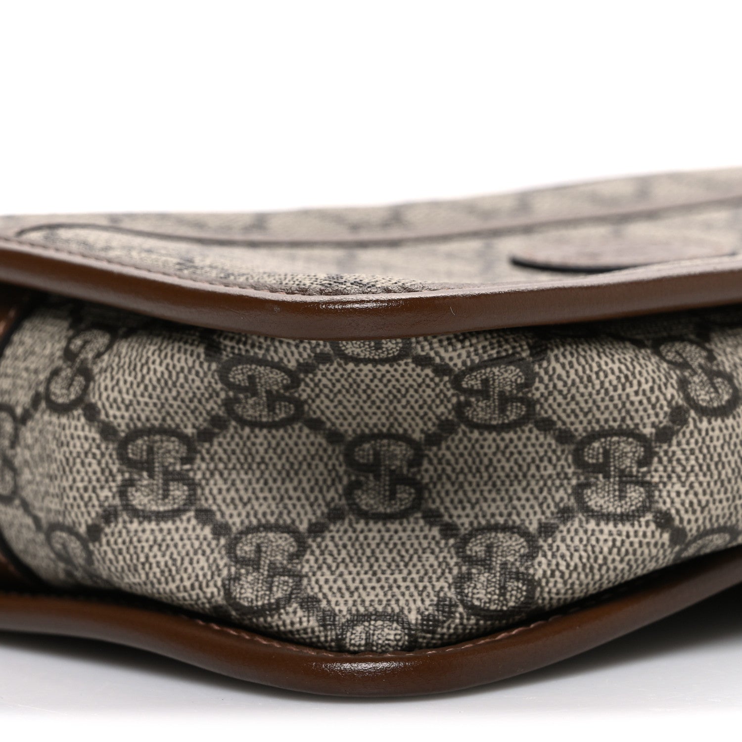 Gucci GG Supreme Monogram Azalea Calfskin Mini Retro Interlocking G Shoulder Bag Beige Ebony Brown Sugar 9 of 10