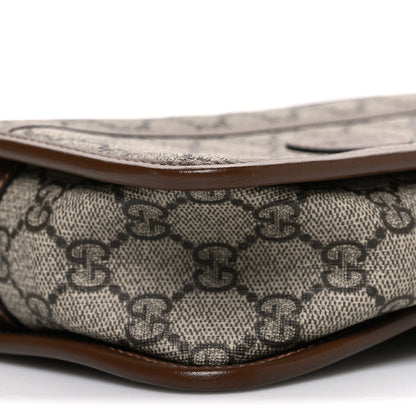 Gucci GG Supreme Monogram Azalea Calfskin Mini Retro Interlocking G Shoulder Bag Beige Ebony Brown Sugar 9 of 10